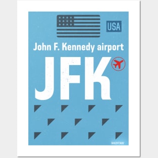 JFK New York airport code Posters and Art